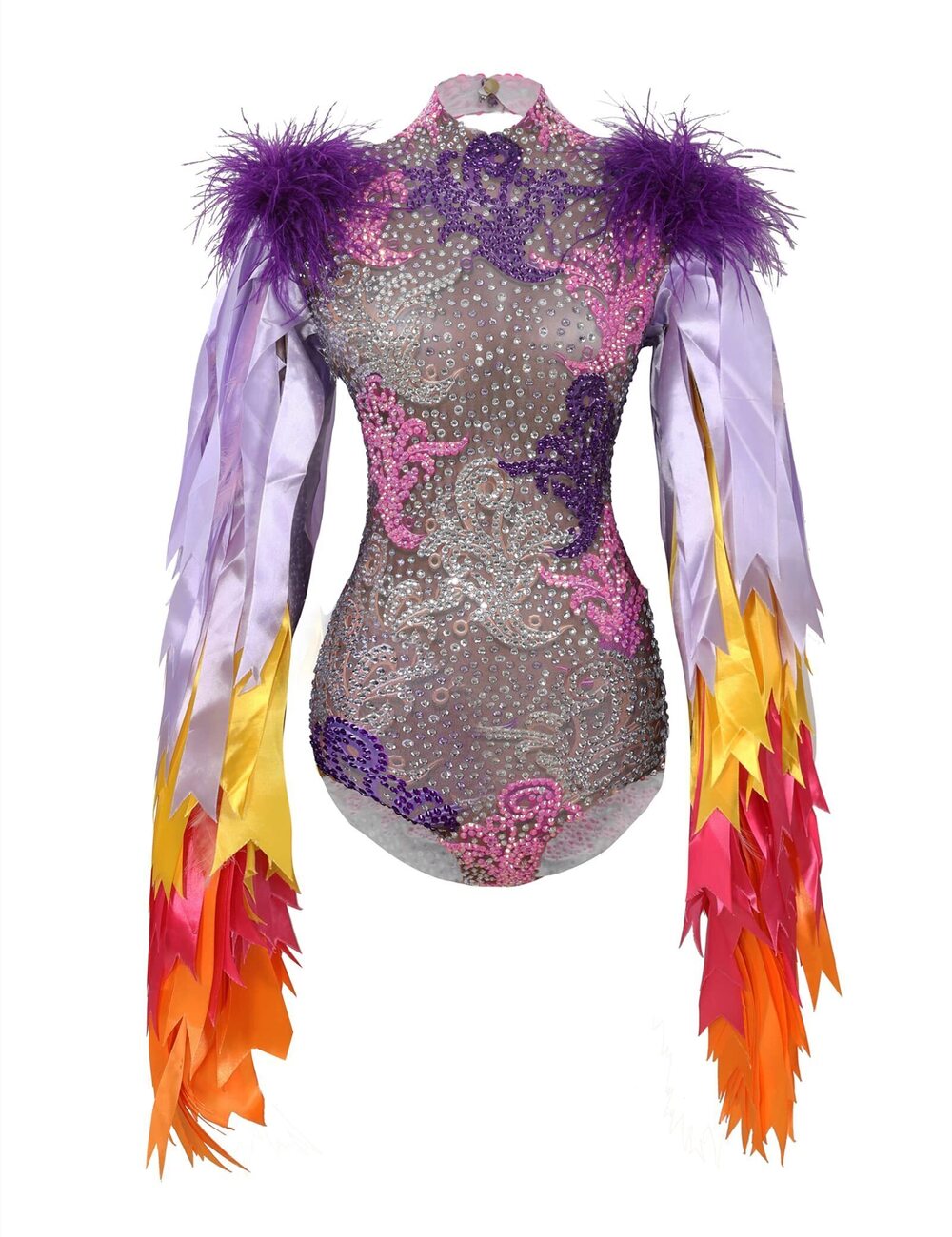 7082 Sparkly Dance Costumes Drag Queen Outfit Rhinestone Bodysuit Singer